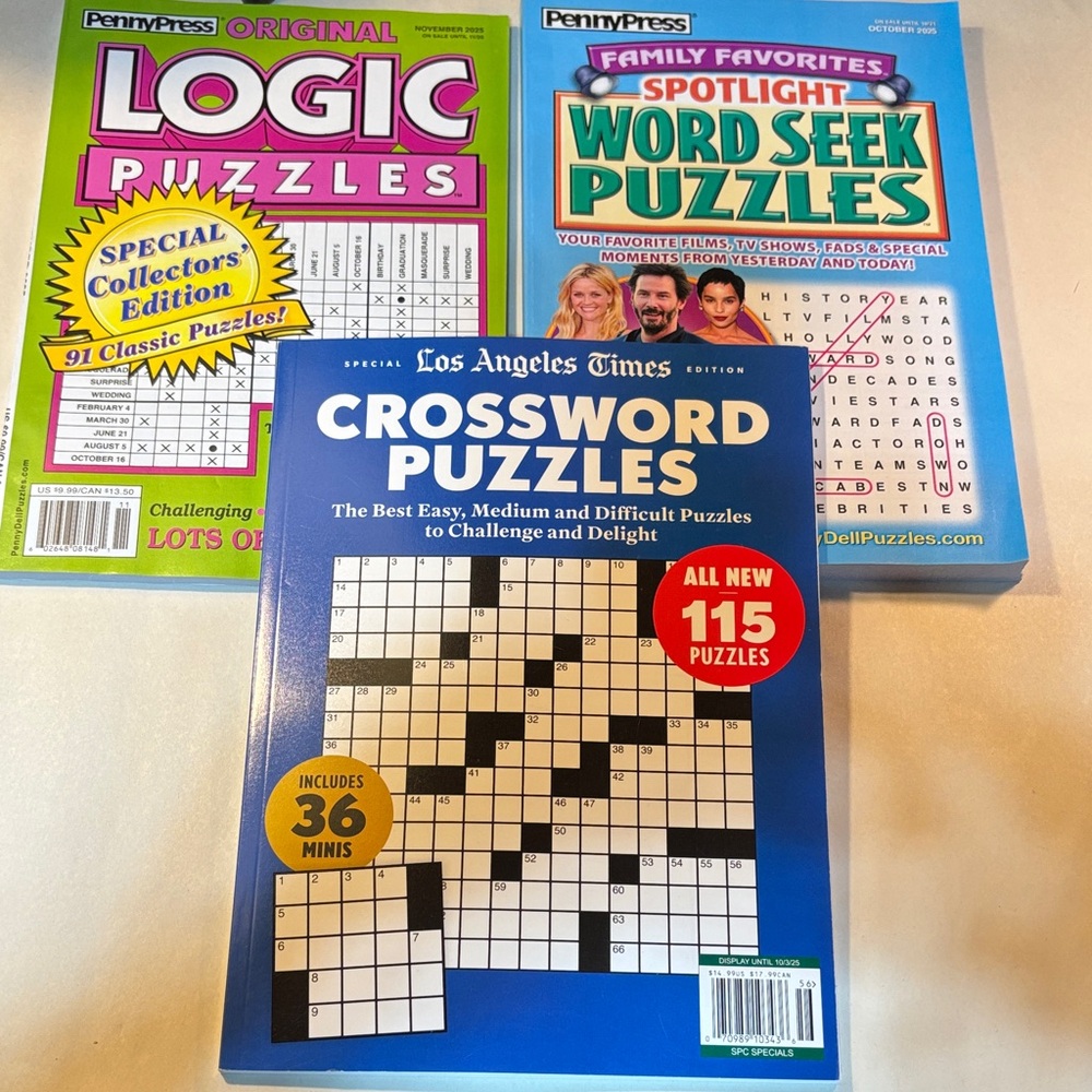 Crossword Puzzles Book - Blue